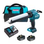 Aplicador De Silicone Makita Dcg180 Com 2 baterias + carregador E Bolsa