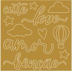 Aplique Acrílico Nuvens, Balão, Cute, Love, Amor, Estrelas Apa-005 Litoarte