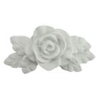 Aplique Botão Rosa com Folha G Kit 10 Un. 10X5,5 R0159 Resina