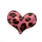 Aplique Coração Rosa Animal Print Decorativo - 2 Un - Artegift - Rizzo