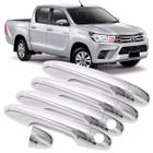 Aplique Cromado Maçaneta Toytoa Hilux Sw4 2016-2019 4 Portas - Shekparts