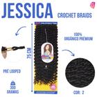 Aplique De Cabelo Orgânico Cacheado P/ Crochet Braids 75 Cm 300 Gr Jessica