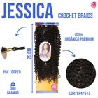 Aplique De Cabelo Orgânico Cacheado P/ Crochet Braids 75 Cm 300 Gr Jessica