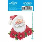 Aplique de MDF e Papel Natal - Papai Noel + Poinsetias - APMN8 - 067 - Litoarte