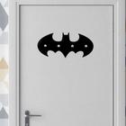 Aplique de Parede Quadro Porta Chaves Decorativo Artesanato Cozinha Batman Mdf Heróis Preto 3mm