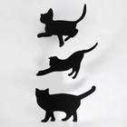 Aplique Decoração Gatos 20x30cm MDF Preto