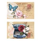 Aplique Decoupage Coleção Memórias Vintage Tags Apm4-497 em Papel e Mdf 4cm Litoarte