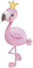 Aplique Decoupage Flamingo Com Coroa Apm8-869 Em Papel E Mdf 8cm Litoarte