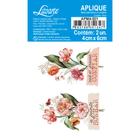 Aplique mdf papel litoarte apm4 4x6 cm tema flores