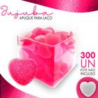 Aplique Para Laço Coração Rosa - Jujuba - C/ 300 Unidades - Nybc
