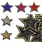 Aplique Patch 5 Peças Estrela 6x6cm Brilhante Várias Cores