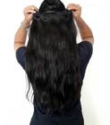 Aplique Tic Tac Cabelo Natural Humano Ondulado 65 Cm 140grs Mais Volume