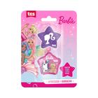 Apontador Com Deposito + Borracha Escolar Barbie - Tris Magico Personagem Kit Desenho Rosa Fofo Brilhante