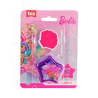 Apontador Com Deposito + Borracha Escolar Barbie - Tris Magico Personagem Kit Desenho Rosa Fofo Brilhante