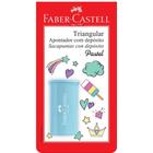 Apontador com Deposito Triangular 4CORES Pastel CART. - FABER-CASTELL