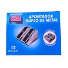 Apontador Duplo Metal Dois Furos Escolar Escritório Apontar - Kaz