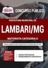 Apostila Concurso Lambari Mg - Motorista Categoria D - Apostilas Opção