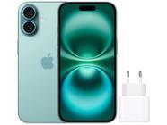 Apple iPhone 16 256GB Verde-acinzentado 6,1” 48MP - iOS 5G + Carregador Apple USB-C de 20W Original