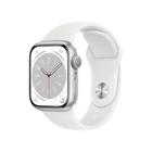 Apple Watch S8 41mm Gps Celular Caixa Prateada De Aluminio Pulseira Esportiva Branca