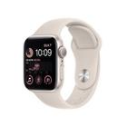 Apple Watch SE 44mm GPS Caixa Estelar de Alumínio, Pulseira Esportiva Estelar, Tamanho P/M, Neutro em Carbono