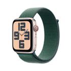 Apple Watch SE GPS + Cellular, Caixa Estelar de Alumínio de 44 mm, Pulseira Loop Esportiva Verde-Lago - MXGV3BE/A