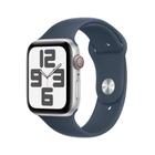 Apple Watch SE GPS + Cellular Caixa prateada de alumínio 44 mm Pulseira esportiva azul-tempestade M/G