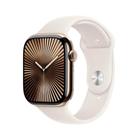 Apple Watch Series 10 GPS + Cellular Caixa dourada de titânio 46 mm Pulseira esportiva estelar P/M