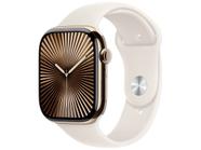 Apple Watch Series 10 GPS + Cellular Caixa Dourada de Titânio 46mm Pulseira Esportiva Estelar M/G