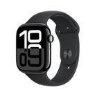 Apple Watch Series 10 GPS + Cellular Caixa preta brilhante de alumínio 46 mm Pulseira esportiva preta P/M