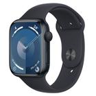 Apple Watch Series 9 45mm GPS Caixa Meia-Noite de Alumínio, Pulseira Esportiva Meia-Noite, Tamanho P/M, Neutro em Carbono - MR993BZ/A