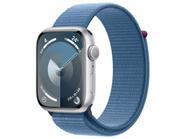 Apple Watch Series 9 GPS Caixa Prateada de Alumínio 45mm Pulseira Loop Esportiva Azul-inverno (Neutro em Carbono)