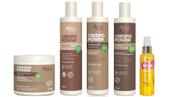 Apse Crespo Power Shampoo e Co Wash e Creme de Pentear e Condicionador + Glow Spray