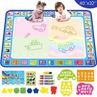 Aqua Magic Doodle Drawing Mat - 40x32 Polegadas Grande Água Colorindo Quadro De pintura tapete para crianças bebê criança - Brinquedos Educacionais Sem Bagunça Presente Presente de Natal para Menino Menina 2 3 4 5 6 7 8 Anos de idade