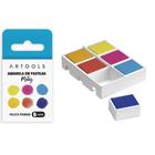 Aquarela Pastilha Matiz - 6 Cores - Artools