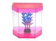 Aquário Para Peixe Betta Beteira Acrilico Decorado 1,5lt - STEELLPET