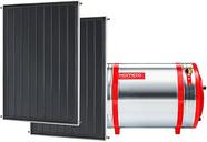 Aquecedor Solar Komeco 200 L Inox 316 alta pressão desnível c/ anôdo + 2 Coletores de 1m² MX