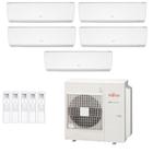 Ar-Condicionado Multi Split Inverter Fujitsu 45.000 (4x Evap HW 9.000 + 1x Evap HW 12.000) Quente/Frio 220V