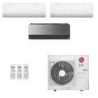 Ar-Condicionado Multi Split Inverter LG 30.000 (2x Evap HW 12.000 + 1x Evap HW Artcool 18.000) Quente/Frio 220V