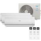 Ar Condicionado Tri Split Elgin Inverter 27000 BTUs 2X9000 e 1X12000 Quente e Frio 220V MTQE27C2CB