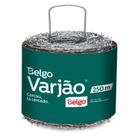 Arame Farpado Varjão Belgo 250 Metros Zincado 2,20mm Para Cerca 350kgf