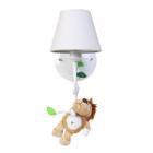 Arandela 1 Lâmpada Floresta Leão Quarto Bebê Infantil - Potinho de mel