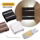 Arandela Ar1112 Interno Externo Aluminio + Lampada Led 5w