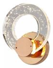 Arandela Circular Led 3500k 6w Metal/cristal Dourado Rose 110V/220V