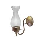 Arandela Colonial Texas Tipo Lampião 270 em Aço com Vidro Transparente Ouro Velho