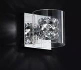 Arandela Cristal Com Vidro Transparente Base Cromada Ravel 1G9