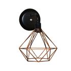 Arandela de Parede Com Aramado Retrô Modelo Diamante Cobre Bivolt 110v/220v Ideal filamento LED