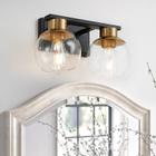 Arandela de parede de banheiro Vanity Lights PAZALA 2 Light Black Gold