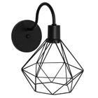 Arandela Diamante Retro Luminária Aramada Vintage Preto - Poptem