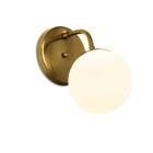 Arandela Drop Globo Branco 1X G9 Dourado