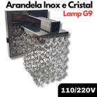 Arandela externa luminária de parede 1 Arandelas Luminarias Àrea Muro Banheiro Escada Inox Iluminação Moderna Slim Interna Cristal Quarto